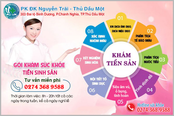 Quy trình thăm khám tiền sinh sản đạt chuẩn tại Phòng khám Đa khoa Thủ Dầu Một