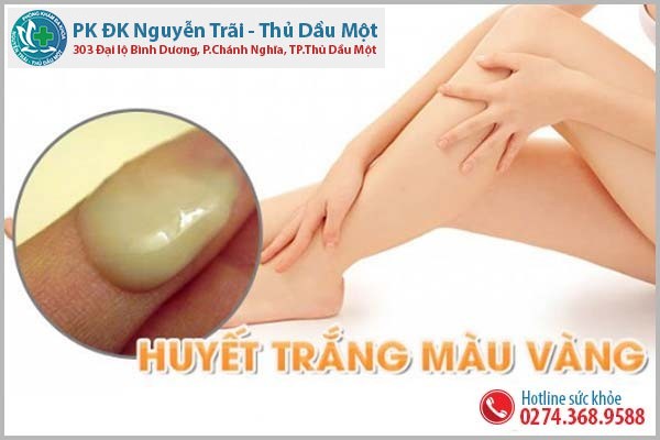 Huyết trắng màu vàng